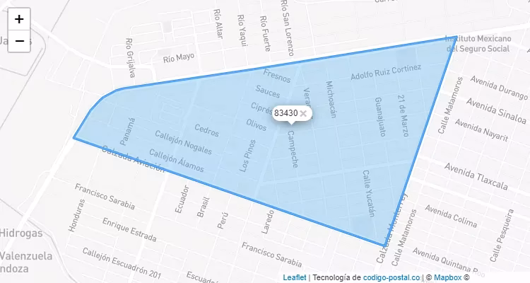 ¿En qué ciudad se encuentra el código postal 93401?