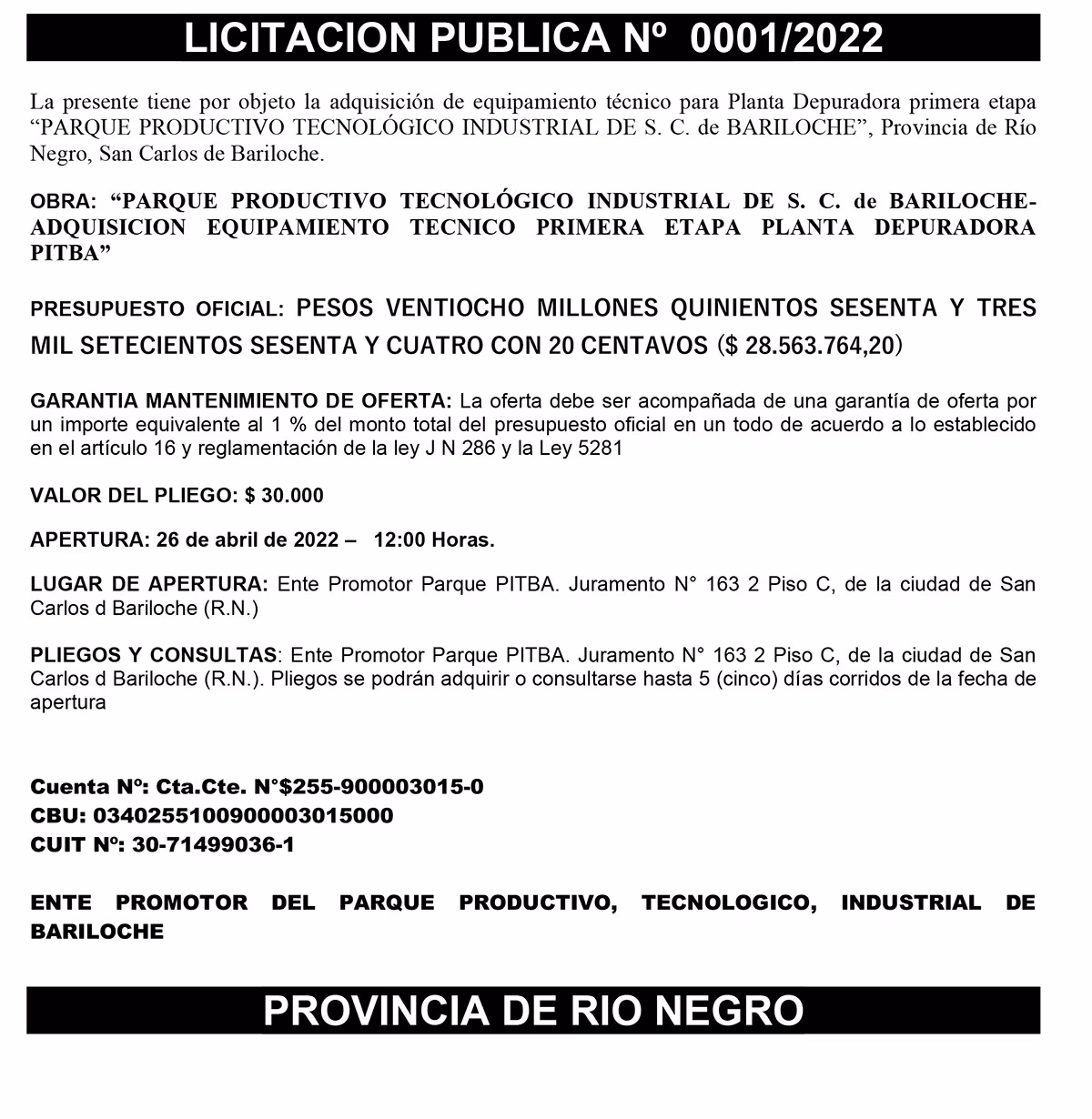 ¿Cuál es el CUIT del Ministerio de Seguridad?