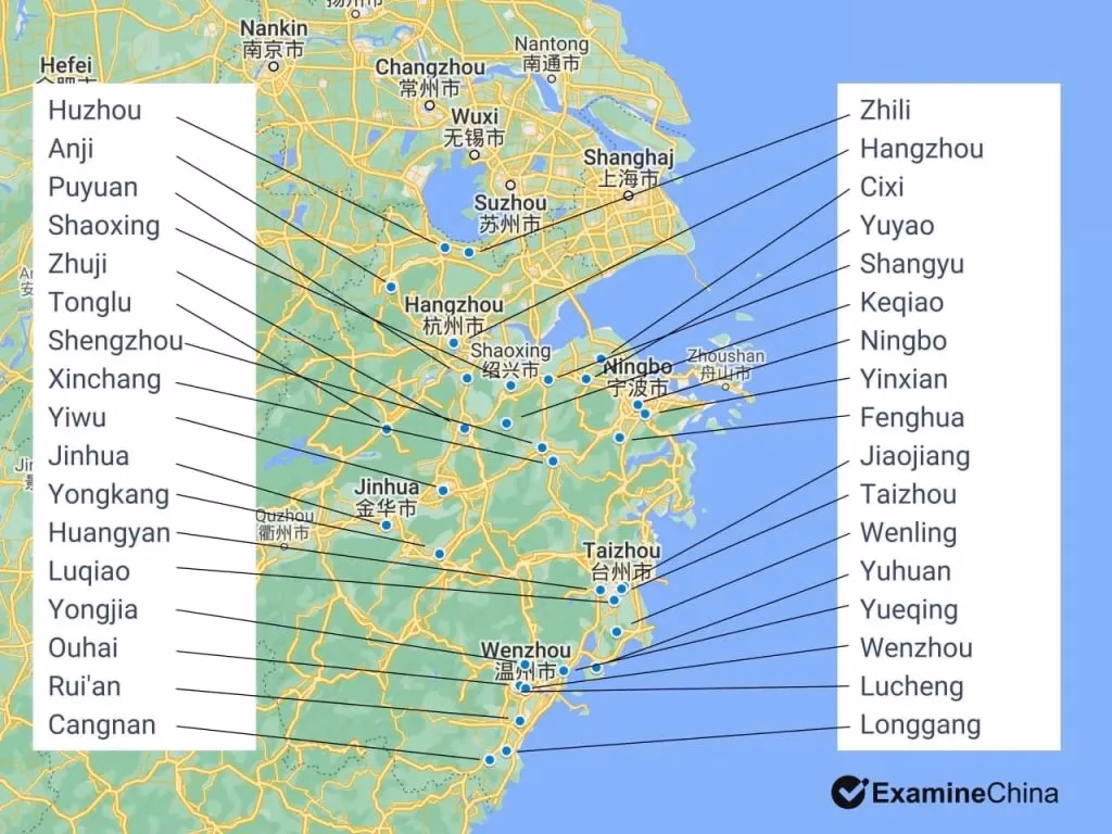 What is the Taizhou China known for?