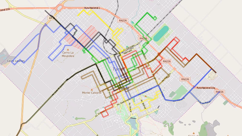 ¿Cuántas líneas de colectivo hay en Tandil?