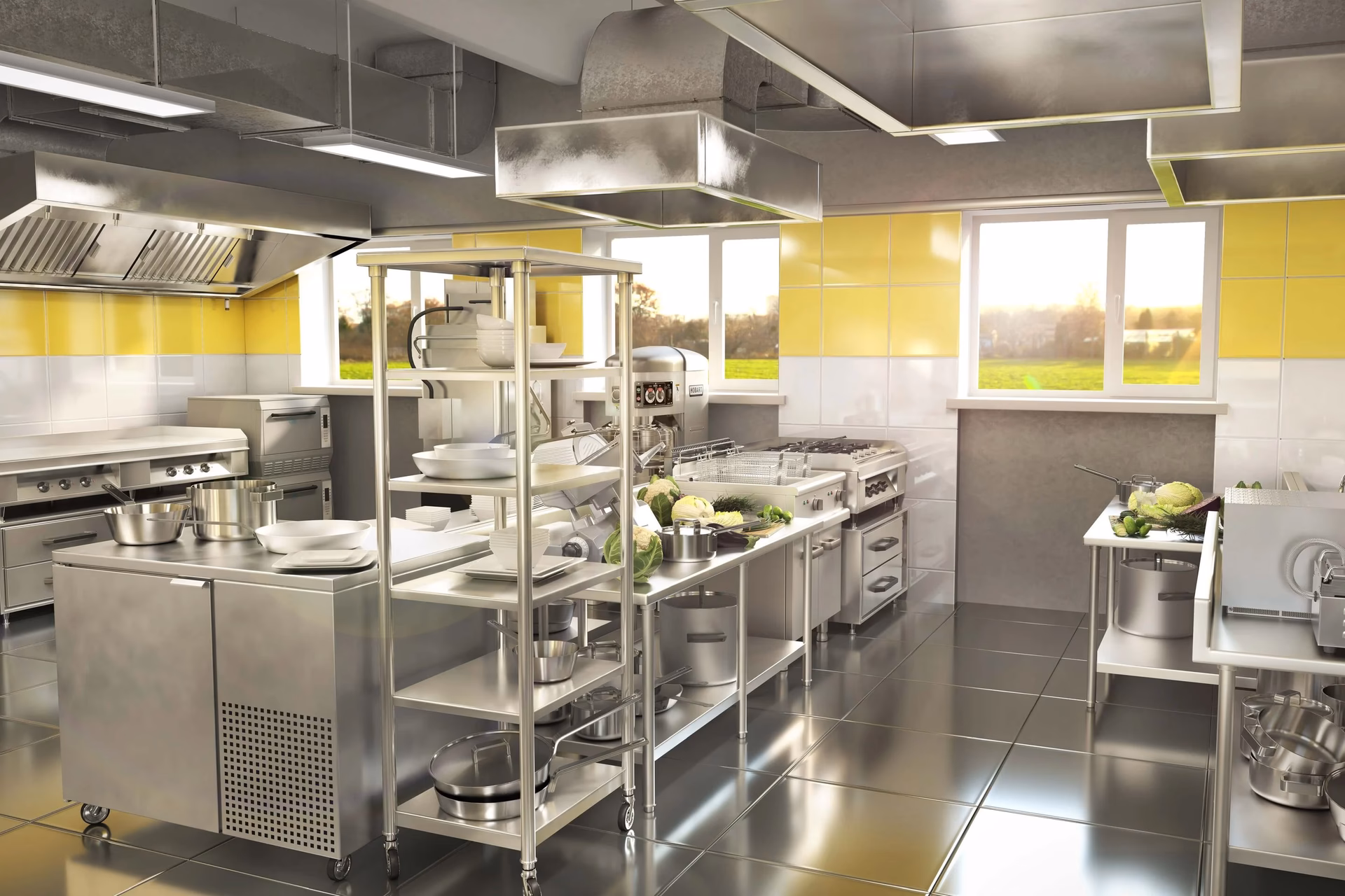 ¿Qué es el área de lavado en una cocina industrial?